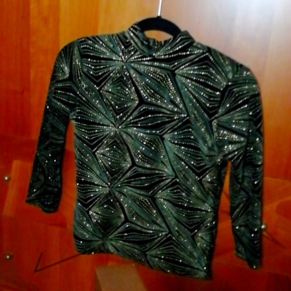 Shein Ornamental Glittery Shirt